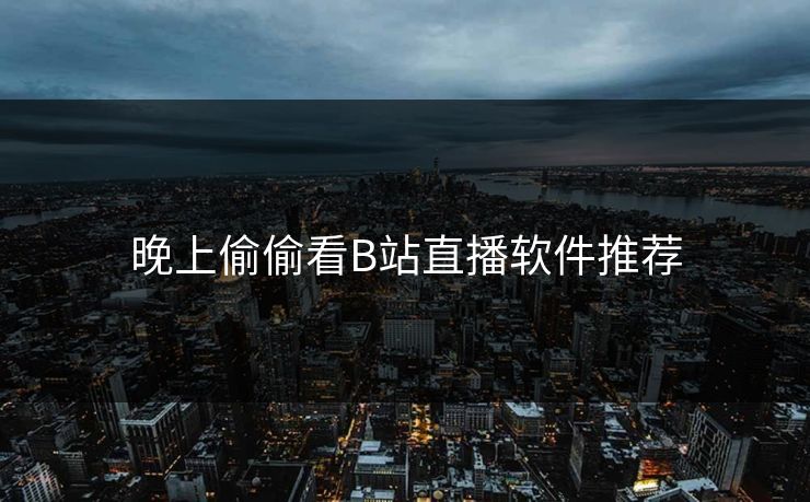 晚上偷偷看B站直播软件推荐